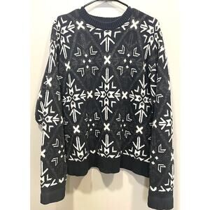 Vintage J.Riggings Silk Cotton Wool Blend Fair Isle Sweater Men's Sz Sm